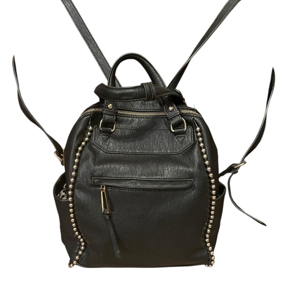 Jessica Simpson Edgy Black Leather Backpack - Picture 7 of 7